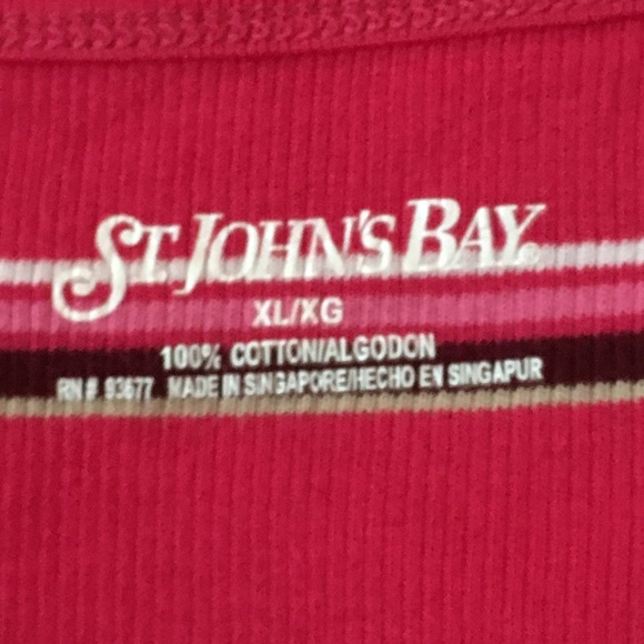 St Johns Bay Striped Sleeveless Scoop Neck Blouse - Picture 5 of 5